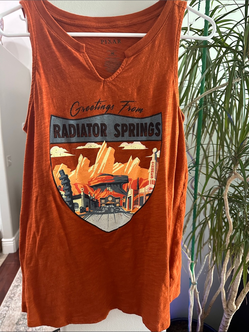 Torrid Disney Radiator Springs Orange Graphic Tank Top SZ 00/12